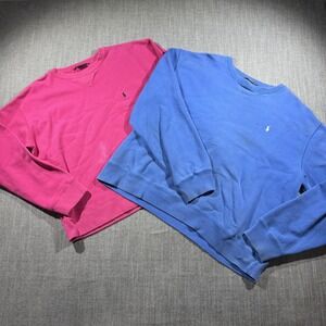 Ralph Lauren Golf Sweatshirts Mens Large XL Pink Blue Crewneck Pullover Lot